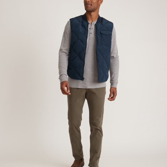 NWT-Marine Layer Reversible Puffer Vest in Sky Captain - Picture 3 of 7